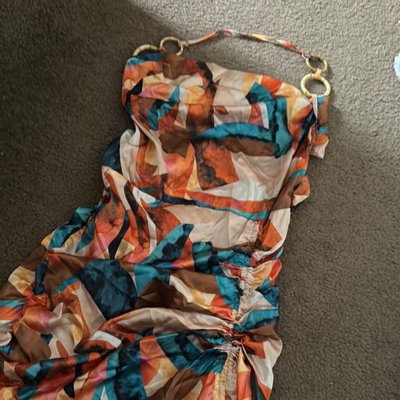 Multicolor Abstract Print Women's Dress - Picture 1 of 6